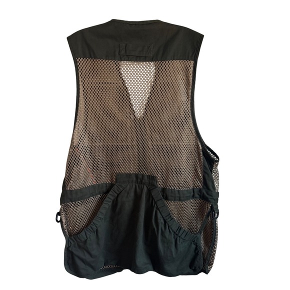 GAME WINNER Cotton Mesh Hunting Utility Vest Olive Orange Outdoor Workwear L - Picture 7 of 11
